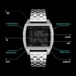 SKMEI - 1368 - Digital Electronic Male Clock Military Sports Watch - silver - Image 2