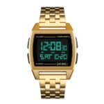 SKMEI - 1368 - Digital Electronic Male Clock Military Sports Watch - gold