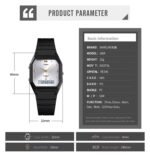 Skmei - 1604 - Digital Minimalist Waterproof Wrist Watch - black/silver - Image 6