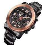 SKMEI - 1642 - Three Times Dial Analog and Digital Quartz Watches - Rose Gold - Image 4