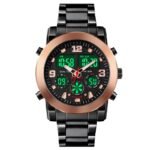 SKMEI - 1642 - Three Times Dial Analog and Digital Quartz Watches - Rose Gold - Image 5