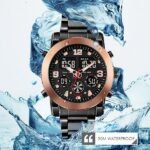 SKMEI - 1642 - Three Times Dial Analog and Digital Quartz Watches - Rose Gold