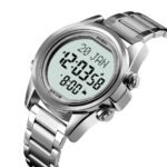 SKMEI - 1667 - Qibla Azan Time Reminder Prayer Watch - Silver/white - Image 2