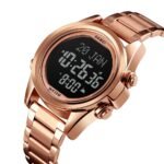 SKMEI - 1667 - Qibla Azan Time Reminder Prayer Watch - Rose gold/black - Image 2