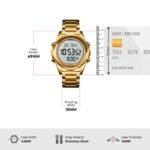 Skmei - 1667 - Qibla Azan Time Reminder Prayer Watch - Gold/White - Image 5