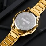 Skmei - 1667 - Qibla Azan Time Reminder Prayer Watch - Gold/White - Image 3