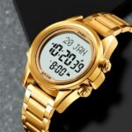 Skmei - 1667 - Qibla Azan Time Reminder Prayer Watch - Gold/White - Image 2