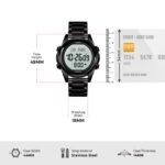 SKMEI - 1667 - Qibla Azan Time Reminder Prayer Watch - Black / white - Image 5