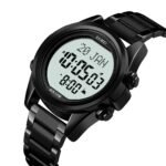 SKMEI - 1667 - Qibla Azan Time Reminder Prayer Watch - Black / white - Image 2