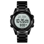 SKMEI - 1667 - Qibla Azan Time Reminder Prayer Watch - Black / white
