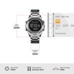 SKMEI - 1667 - Qibla Azan Time Reminder Prayer Watch - silver/black - Image 5