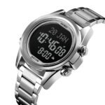 SKMEI - 1667 - Qibla Azan Time Reminder Prayer Watch - silver/black - Image 2