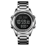 SKMEI - 1667 - Qibla Azan Time Reminder Prayer Watch - silver/black