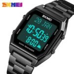SKMEI - 1763 - Qibla Azan Time Reminder Prayer Watch - black/black - Image 6