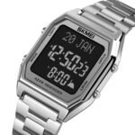 SKMEI - 1763 - Qibla Azan Time Reminder Prayer Watch - silver black - Image 2