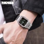 SKMEI - 1763 - Qibla Azan Time Reminder Prayer Watch - silver black - Image 3