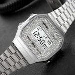 Skmei - 1808 - Women Shinning Diamonds Dial Chrono Watch - Silver - Image 2