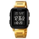 Skmei - 1859 - Digital Electronic LED Display Watch - gold