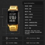 Skmei - 1859 - Digital Electronic LED Display Watch - gold - Image 5