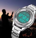 SKMEI - 1861 - Qibla Azan Time Reminder Prayer Watch - Silver/white - Image 5