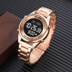 SKMEI - 1861 - Qibla Azan Time Reminder Prayer Watch - rose gold/black - Image 2