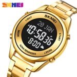 SKMEI - 1861 - Qibla Azan Time Reminder Prayer Watch - gold black - Image 2