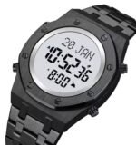 SKMEI - 2043 - Qibla Azan Time Reminder Prayer Watch - black/white