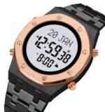 SKMEI - 2043 - Qibla Azan Time Reminder Prayer Watch - rosegold/white-black