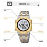 SKMEI - 2043 - Qibla Azan Time Reminder Prayer Watch - silver/gold-white - Image 6