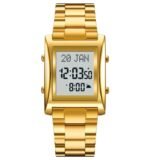 SKMEI - 2092 - Qibla Azan Time Reminder Prayer Watch - gold