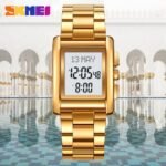 SKMEI - 2092 - Qibla Azan Time Reminder Prayer Watch - gold - Image 4