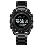 SKMEI - 2143 - Qibla Azan Time Reminder Prayer Watch - black/black - Image 2