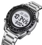 SKMEI - 2143 - Qibla Azan Time Reminder Prayer Watch - silver/black