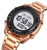 SKMEI - 2143 - Qibla Azan Time Reminder Prayer Watch - rose gold/white
