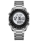 SKMEI - 2143 - Qibla Azan Time Reminder Prayer Watch - silver/black - Image 2