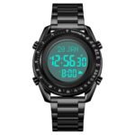 SKMEI - 2143 - Qibla Azan Time Reminder Prayer Watch - black/black - Image 3