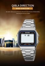 SKMEI - 2194 - Qibla Azan Time Reminder Prayer Watch - silver - Image 4