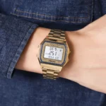 SKMEI - 2194 - Qibla Azan Time Reminder Prayer Watch - gold - Image 4