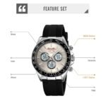 SKMEI - 2505 - Electronic Quartz Dual Display Watch - silver/gray-silica gel - Image 2