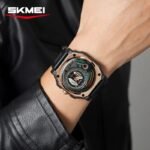 SKMEI - 2533 - Luxurious Creative Gentleman Business Boutique Dial Quartz Watch - rosegold/black - Image 2