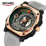 SKMEI - 2533 - Luxurious Creative Gentleman Business Boutique Dial Quartz Watch - rose gold/grey