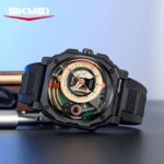 SKMEI - 2533 - Luxurious Creative Gentleman Business Boutique Dial Quartz Watch - black/black - Image 2