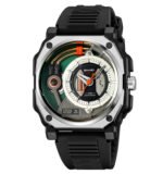 SKMEI - 2533 - Luxurious Creative Gentleman Business Boutique Dial Quartz Watch - silver/black