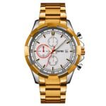 SKMEI - 9192 - Premium Chronograph Analog Watch - gold - Image 2