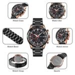 SKMEI - 9192 - Premium Chronograph Analog Watch - rosegold/black - Image 5