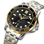 Skmei - 9276 - Quartz Casual Luxury Business Analog Watch - silver/gold-black-Steel - Image 2