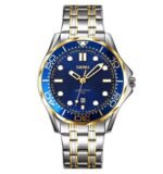 Skmei - 9276 - Quartz Casual Luxury Business Analog Watch - silver/gold-blue-Steel - Image 2