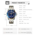 Skmei - 9276 - Quartz Casual Luxury Business Analog Watch - silver/gold-blue-Steel - Image 3