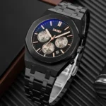 SKMEI - 9296 - Analog Stainless Steel Chronograph Quartz Watch - black/black - Image 3