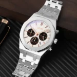 SKMEI - 9296 - Analog Stainless Steel Chronograph Quartz Watch - silver/silver - Image 3